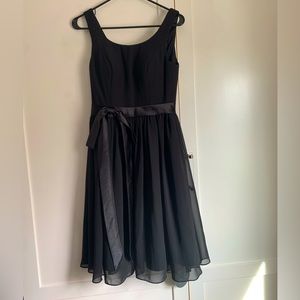Azazie black midi dress